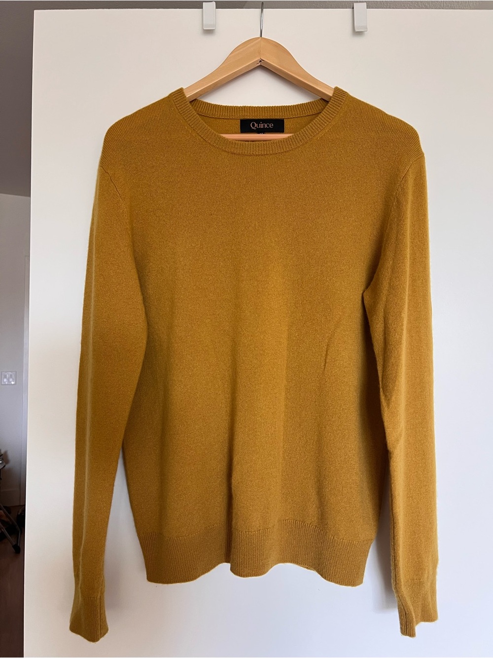 Quince Cashmere Crewneck Sweater - Mustard